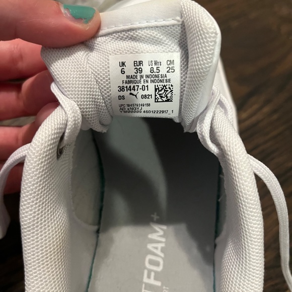 white puma shoes size 8.5 leather - Picture 4 of 4